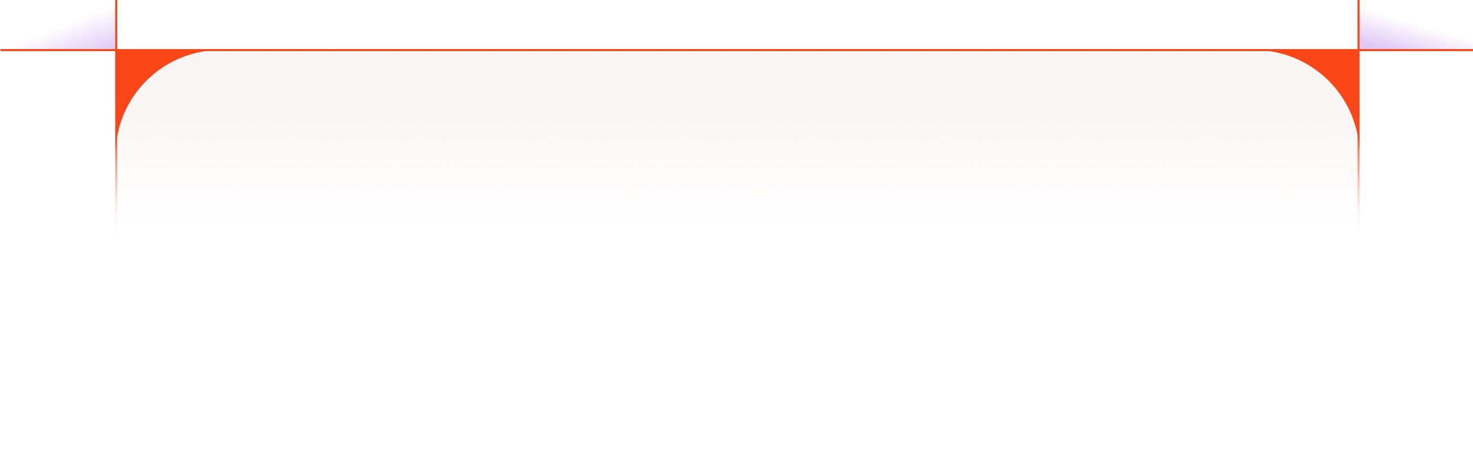 Orange border at the top with rounded inner corners on a white background.