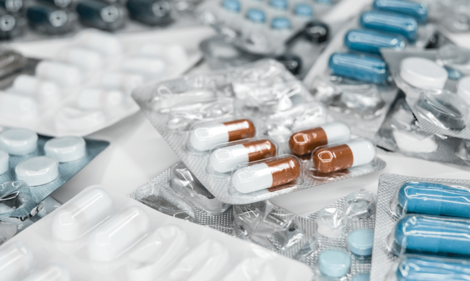 Packaged pharmaceutical pills.